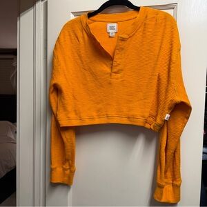 BDG Bright Orange Long Sleeve Crop Top